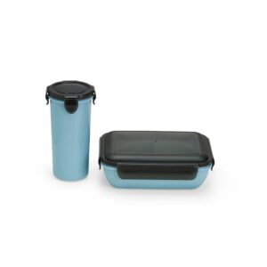 KIT COPO E MARMITA FIBRA DE BAMBU