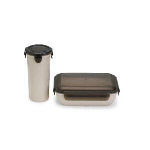 KIT COPO E MARMITA FIBRA DE BAMBU