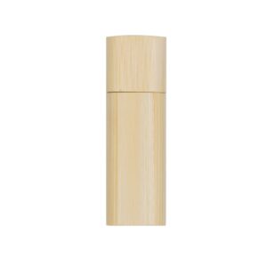 PEN DRIVE BAMBU REDONDO 8GB COM TAMPA